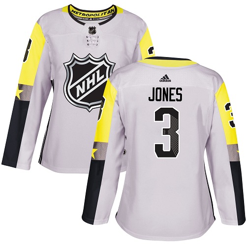 Adidas Columbus Blue Jackets 3 Seth Jones Gray 2018 All-Star Metro Division Authentic Women Stitched NHL Jersey